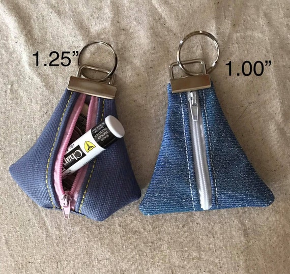 Key Fob Triangle Zipper Pouch - Free PDF 