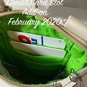 5x7 - ***Versão SEM bolso com zíper*** - Forro adicional para slot de cartão de crédito ITH no bastidor - 2 variações de tamanho para o bastidor 5 x 7