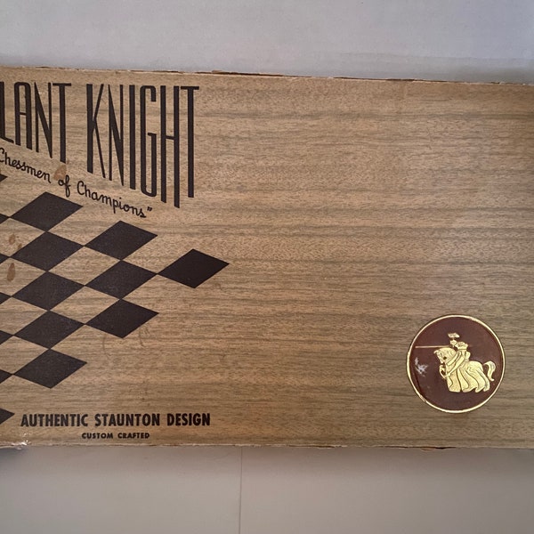 Gallant Knight Chessmen Of Champions Chess Set with Case King Rare RED 1960