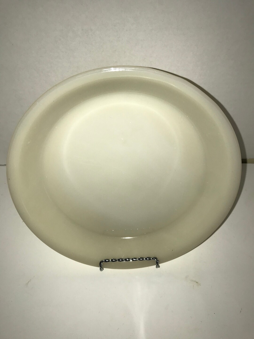 Fire King Glass Pie Plate Ivory 1948 Etsy