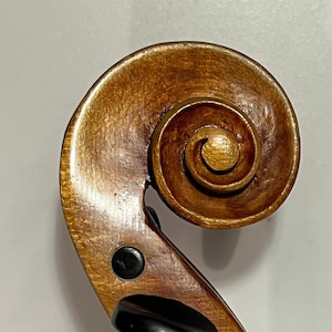 Vintage Viola Anton Schroetter, Mittenwald Germany 1940&#39;s, Cello Scroll Details, 16&quot; Back