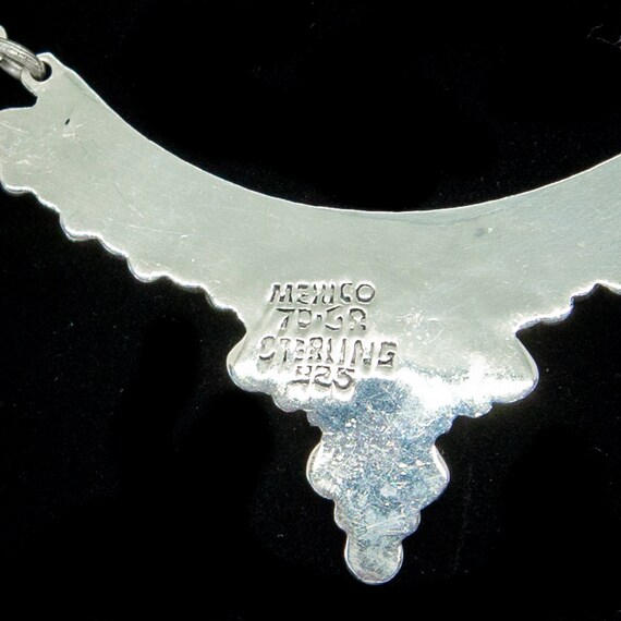 Lapis Lazuli Necklace.  Vintage 925 Sterling Silv… - image 5