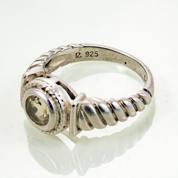 Vintage Sterling Silver 925 Women's Citrine Ring - image 2
