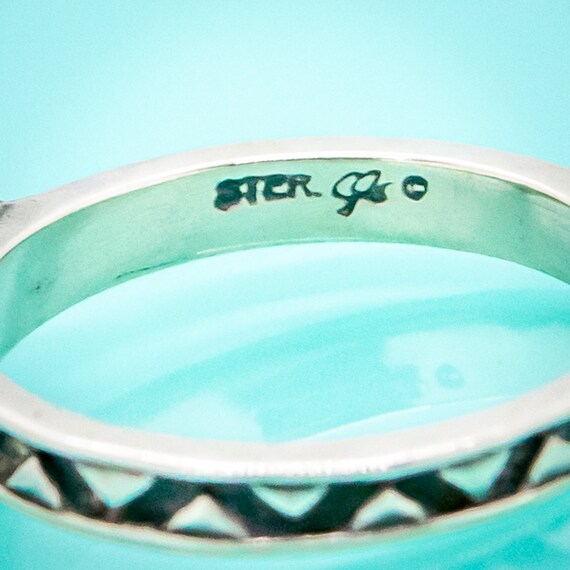 Reconstituted Turquoise Flower Ring
