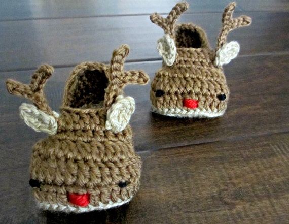 baby reindeer booties