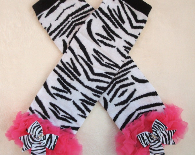 EXTRA 15 OFF Pink White Black Zebra Print Leg Warmersbaby Etsy