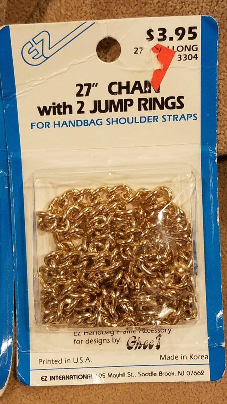 EZ 27 Chain w Jump Rings Ghees Handbag Frame Accessory Gold or Silver