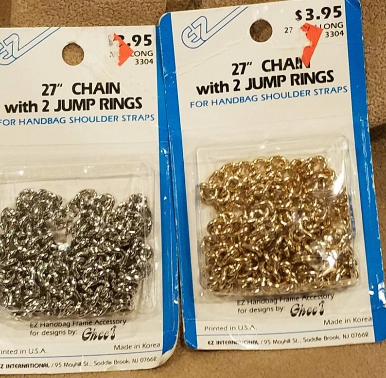 EZ 27 Chain w Jump Rings Ghees Handbag Frame Accessory Gold or Silver