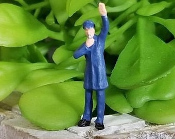 NEW whistle traffic agent tiny   miniature  people figures hand painted for craft diorama, terrarium, jewelry dome