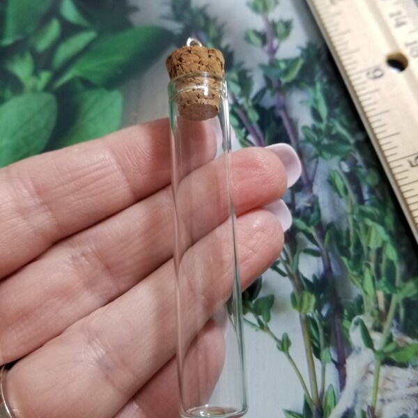 glass vial  bottle pendant