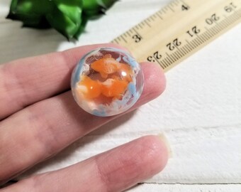 1 round acrylic fish cameo craft scrapbooking jewelry