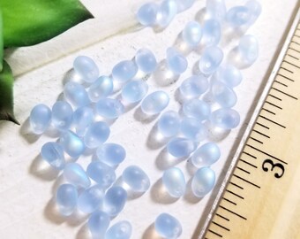 wonderful AB blue original glass  beads drop form