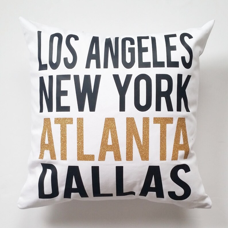 Throw Pillow Cover Rep Your City Any City Personalized Etsy
