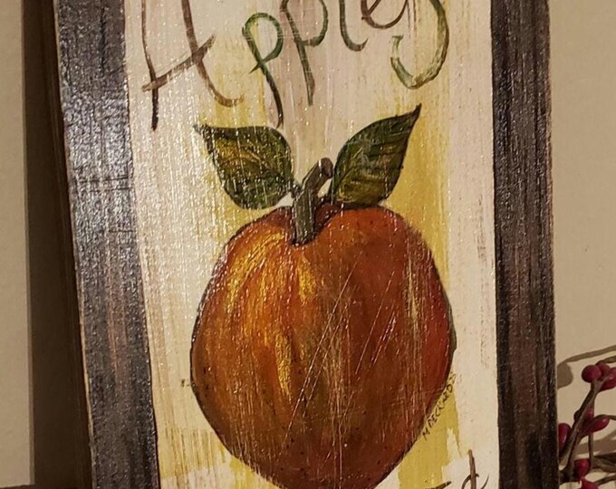 Hand Painted Rustic Farmhouse Apples Sign,apple Home Decor Sign ...
