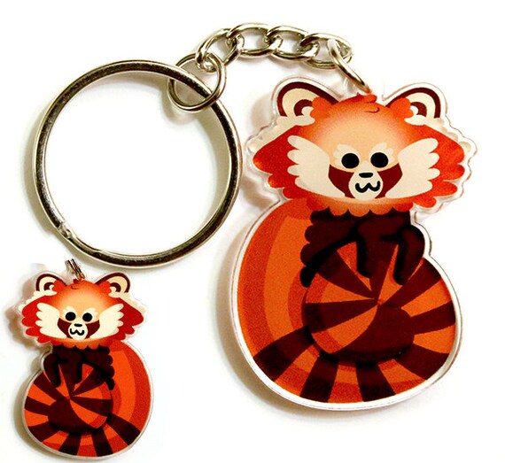 red panda keychain