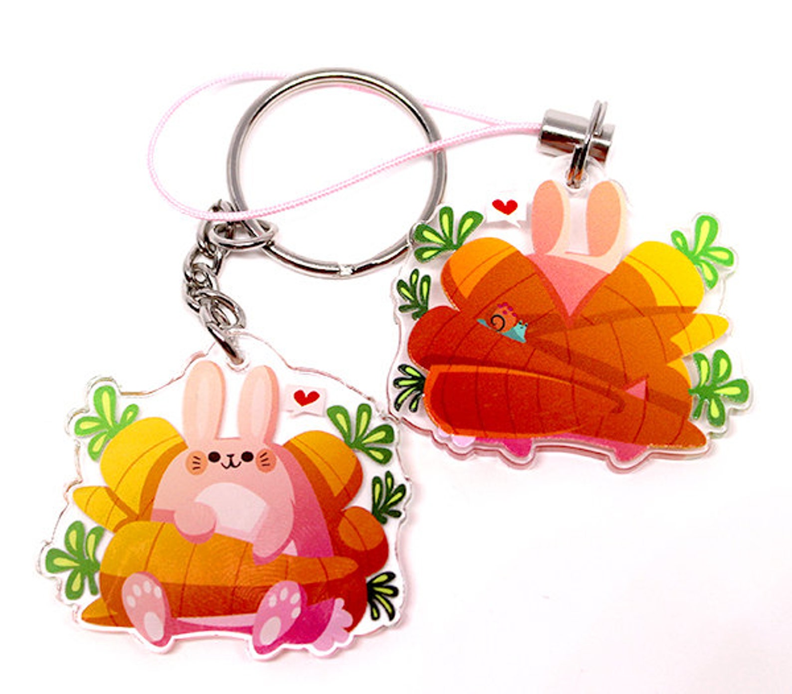 Cute Bunny Rabbit Keychain or Phone Charm Etsy