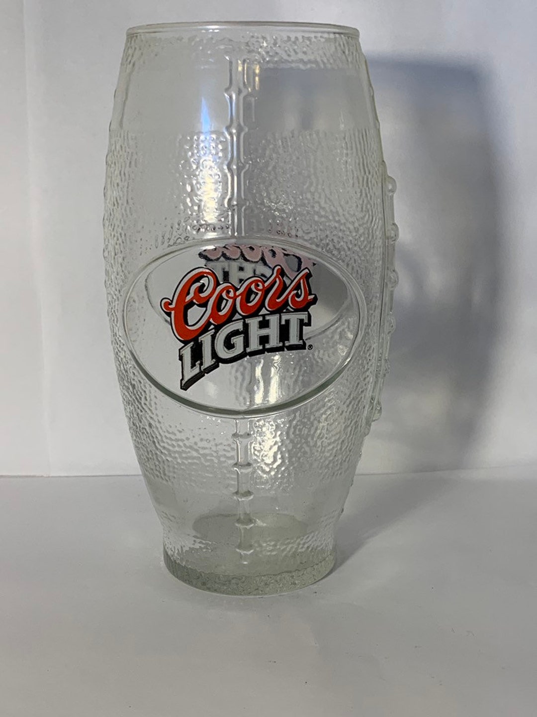 Coors Light Football Shaped Beer Glass Super Bowl NFL Etsy