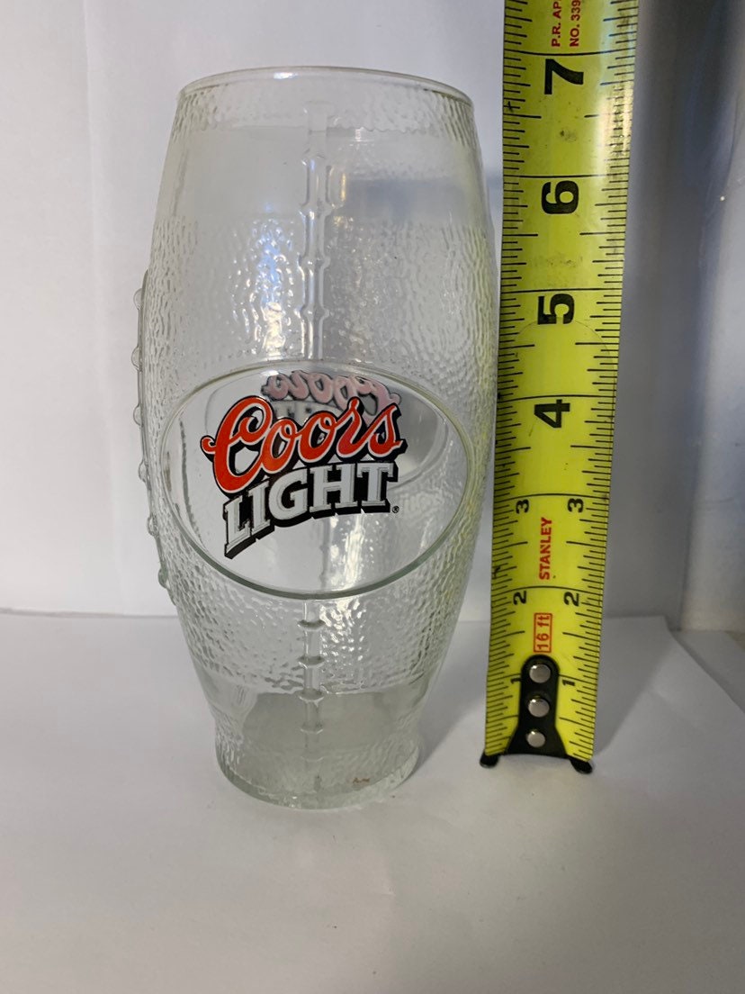 Coors Light Football Shaped Beer Glass Super Bowl NFL Etsy