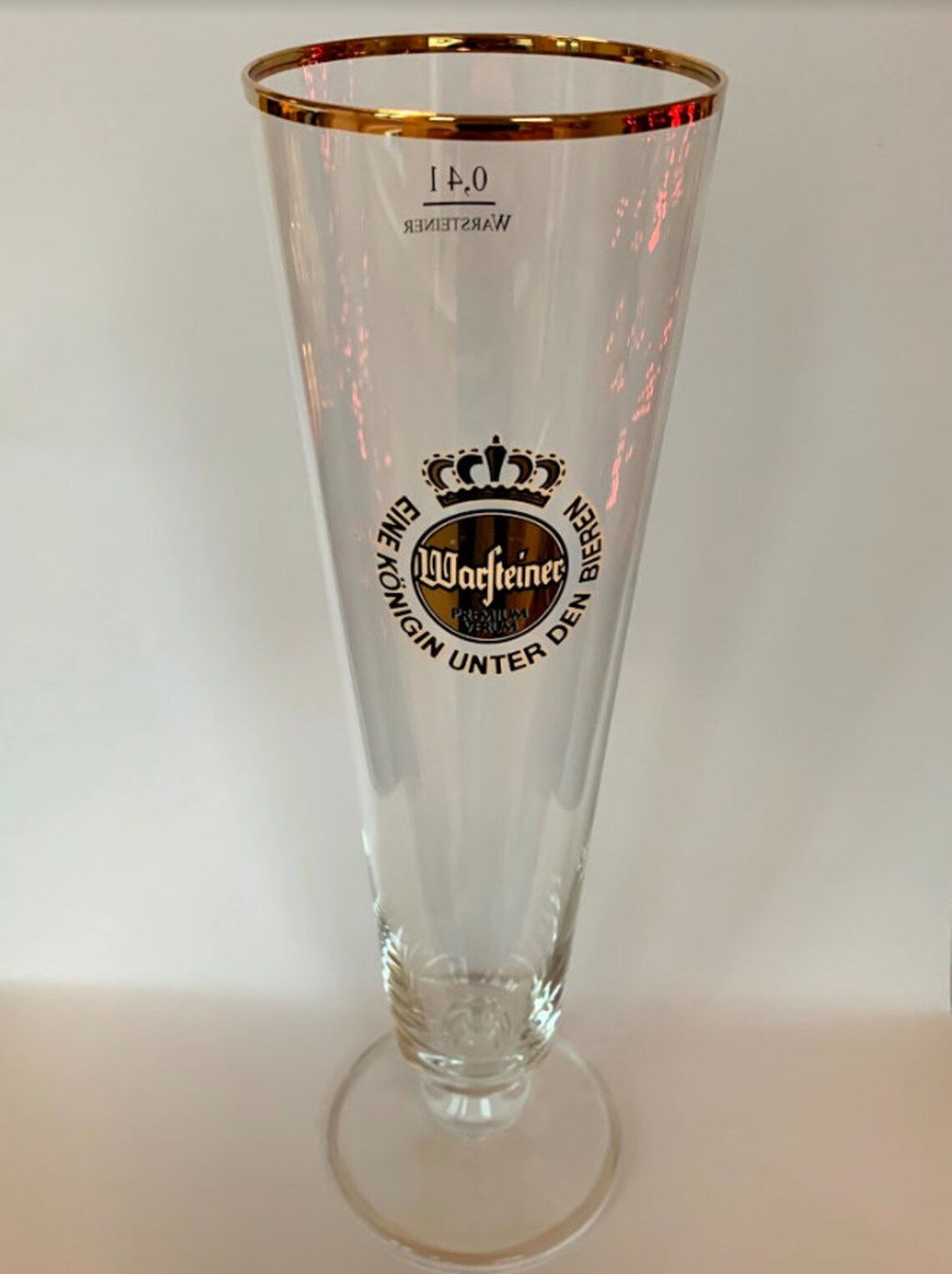 Warsteiner Tall Beer Glass Etsy