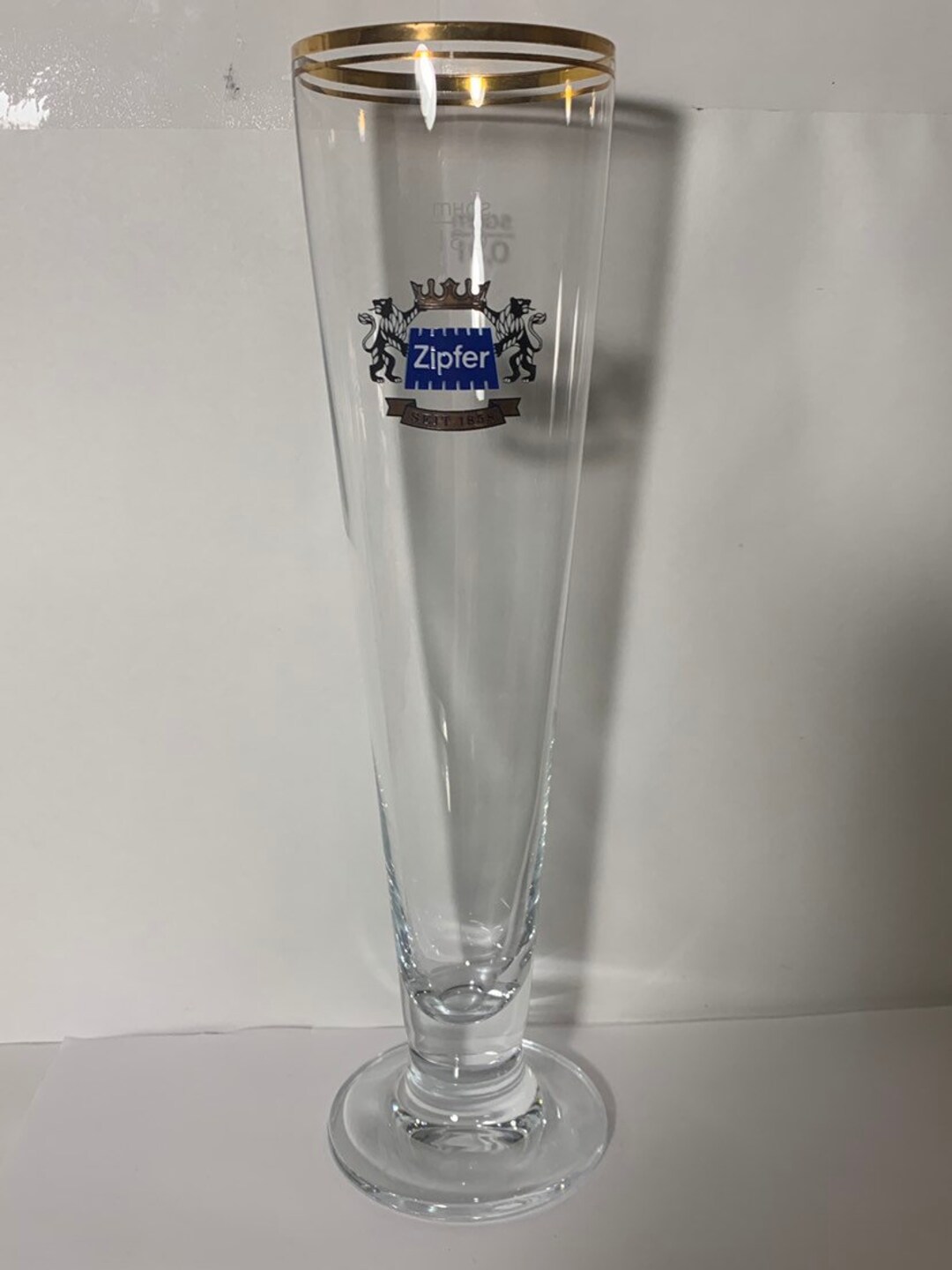 Rare Zipfer Austrian Beer Bier Tall Glass Etsy