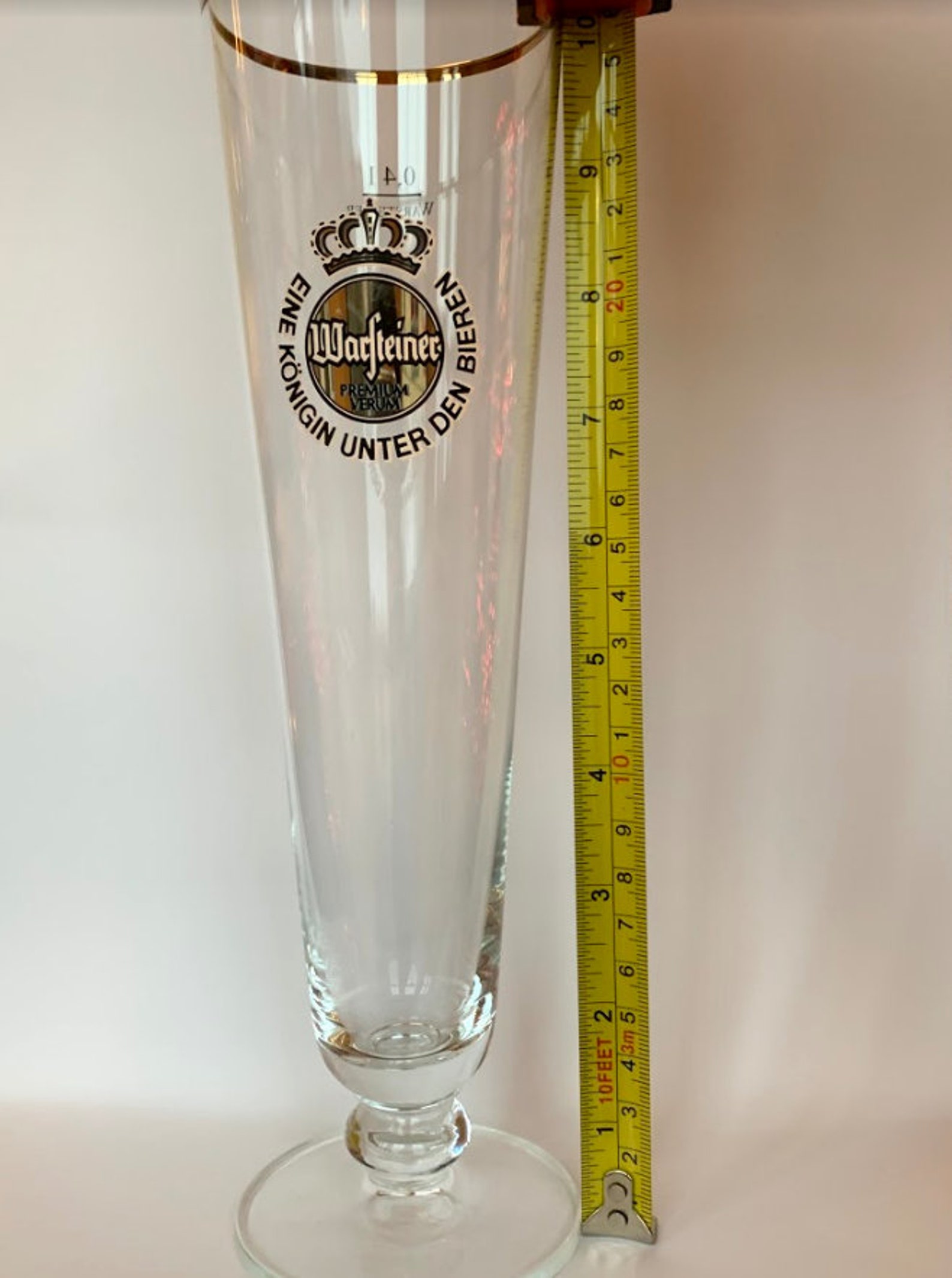 Warsteiner Tall Beer Glass Etsy