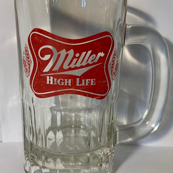 Glass Miller High Life Beer Mug Etsy