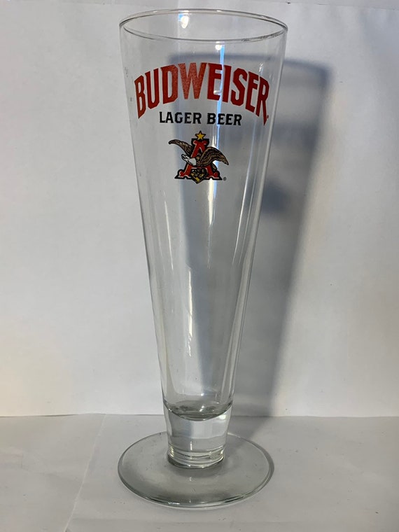 Vintage Tall Budweiser Beer Glass 