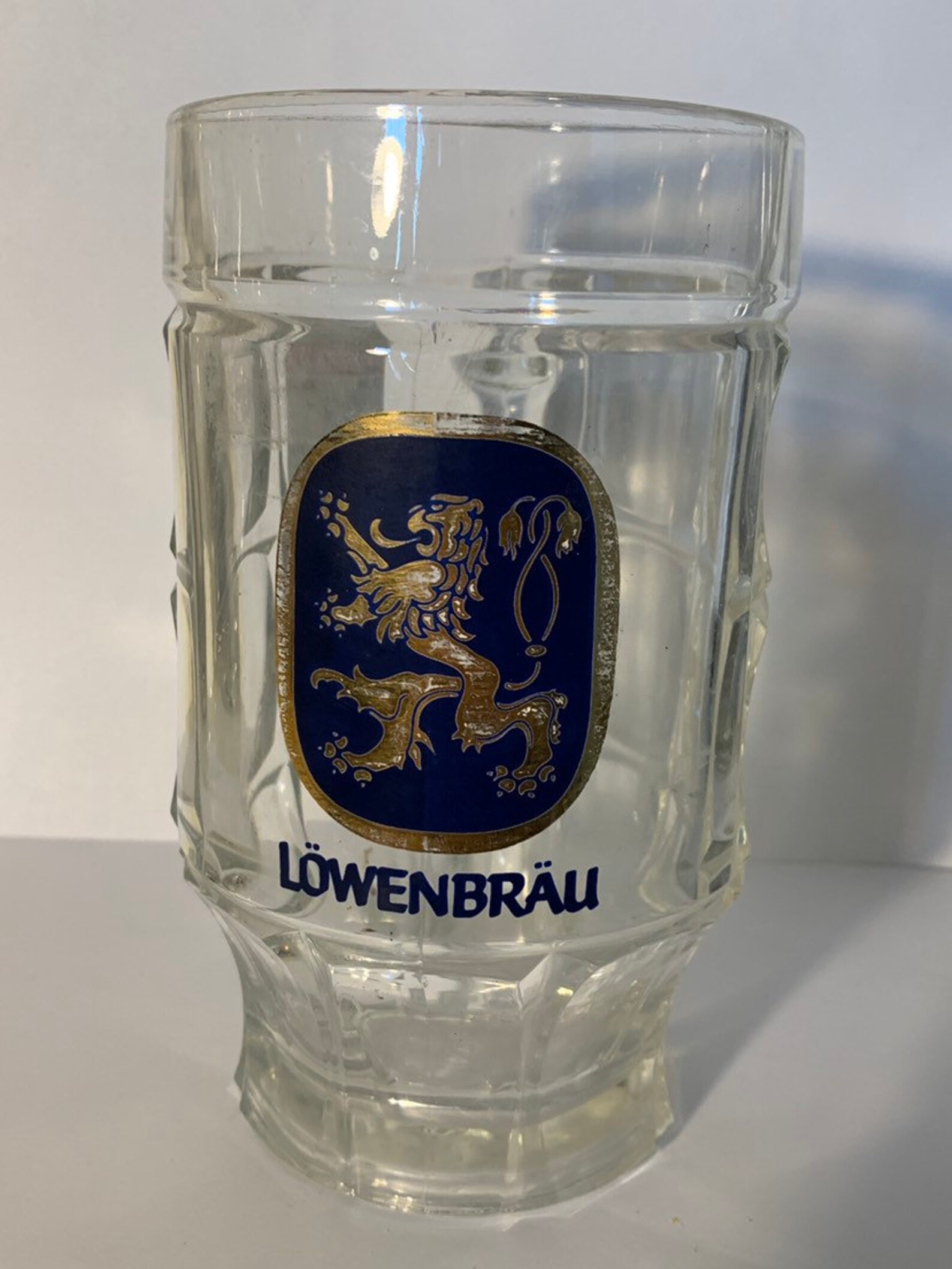 Rare Vintage Lowenbrau Glass Beer Mug Etsy