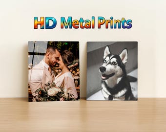 Personalized HD Metal Photo Print, Custom 8x10 Aluminum Picture Panel, Vibrant Photo Gift