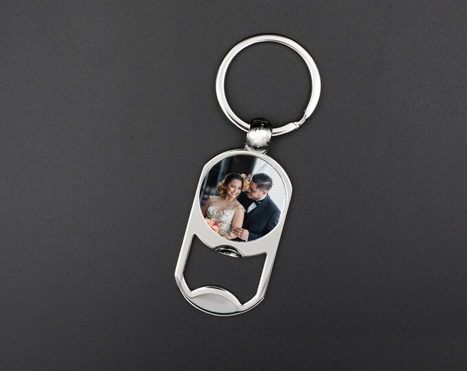 Personalized Photo Keychain Bottle Opener Custom Picture