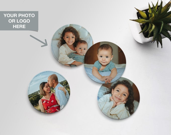 4 Personalized Photo Coaster Custom