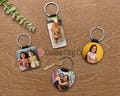 Personalized Photo Keychain Custom Keyring Vegan Leather