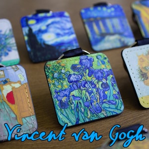 Porte-clés Van Gogh - Porte-clés artistiques de la nuit étoilée, cadeau de célèbre tableau, porte-clés artistique