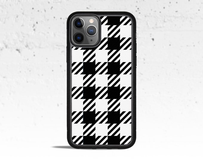 Large White Buffalo Plaid Phone Case for Apple iPhone Samsung Galaxy S & Note