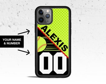 Personalized Softball Phone Case Cover for Apple iPhone Samsung Galaxy S & Note