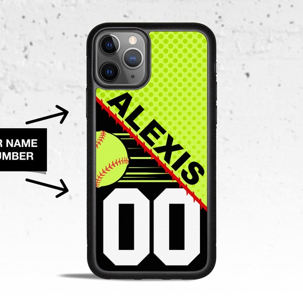Personalized Softball Phone Case Cover for Apple iPhone Samsung Galaxy S & Note