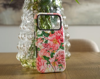 Bloemen Tough Case voor iPhone 17 MagSafe Pink Carnations Cover Air | Pro | Pro Max