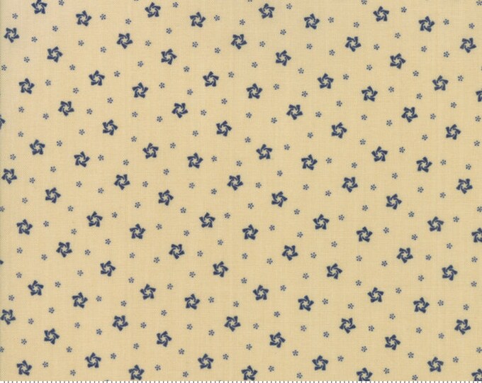 By 1//2 Yd Light-Blue Stars on Marbled-Blue Quilt Cotton,Moda//Snow Village,P2685