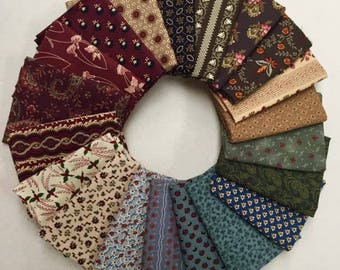 20 Civil War Marcus RJR Windham Reproduction Quilt Fabric Fat Quarter Bundle