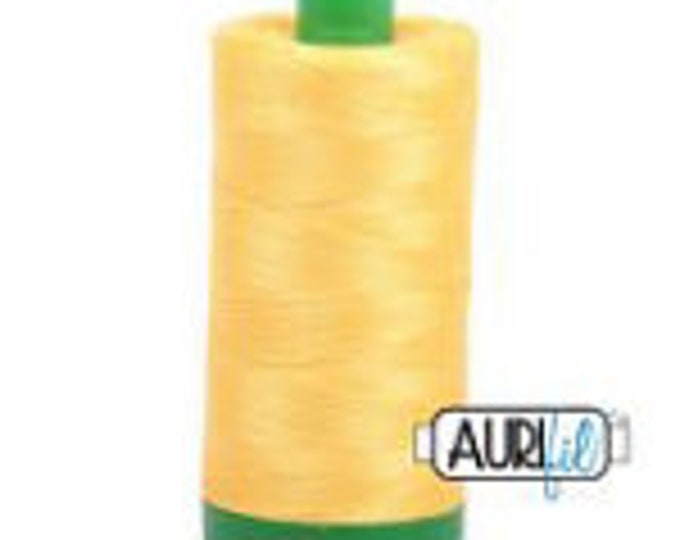 AURIFIL MAKO 40 Wt 1000m 1093y Color 1135 Pale Yellow Quilt Cotton Quilting Thread