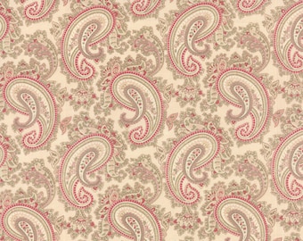 Paris Flea Market Favorites Shabby 3 Sisters Pink with Paisley Fabric BTY 3730-16