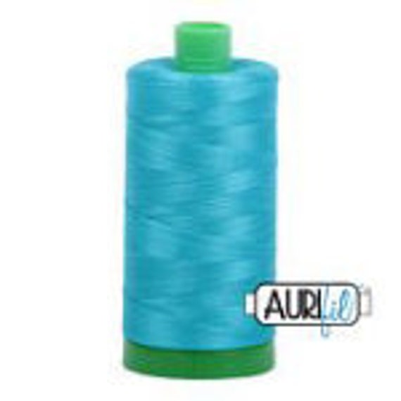 AURIFIL MAKO 40 Wt 1000m 1093y Color 2810 Turquoise Quilt Cotton Quilting Thread