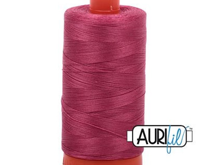 AURIFIL MAKO 50 Wt 1300m 1422y Color 2455 Med Carmine Red Quilting Thread
