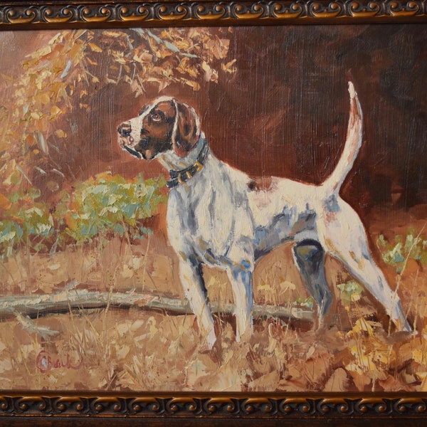 Hunting Dog Painting Etsy
