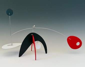 Kinetic Art Sculpture: Animo Mobile Stabile, Abstract Home Decor