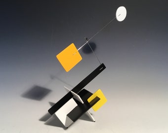 Award Winner CA State Fair “Cubist” Stabile Mobile Highbrow Tabletop Home Decor Modern Art Architecture Minimalist Kunst