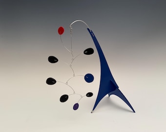 Kinetic Mobile, Modernist Sculpture, Colorful Hanging, Home Decor, Office Art