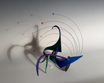 Nessie Stabile: One-of-a-Kind Kinetic Sculpture, Colorful Modern Art