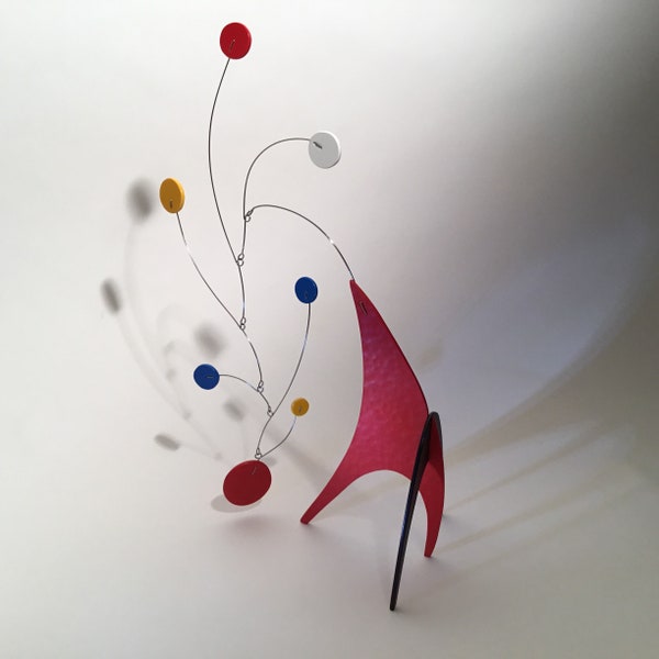 Small Modern Art Sculpture Mobile - Kinetic Tabletop Decor