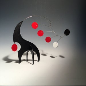 Lil'Swinger Mini XS Stabile Mobile Art Table Top Home Decor Plastic and Metal Kinetic Sculpture Modern 6.5"h x 8.5"w